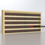 Планкен для забора Printec под дерево 120 mm RAL 1014 – покрытие полиэстер, толщина 0,45 мм в Краснодаре | фото 4